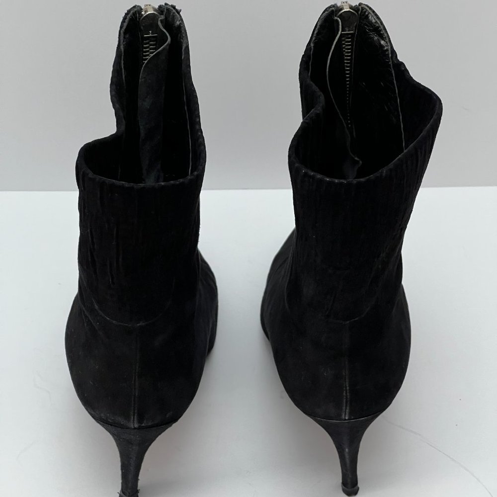 Xavier Danaud Italian Black Leather Boots Size 38 Italy Zipper Zip Up US 7 - Picture 6 of 11